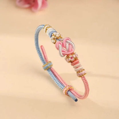 Sky - blue Taoyao Love - knot Hand Rope, Hand - Woven DIY Couple Jewelry - STAR8S