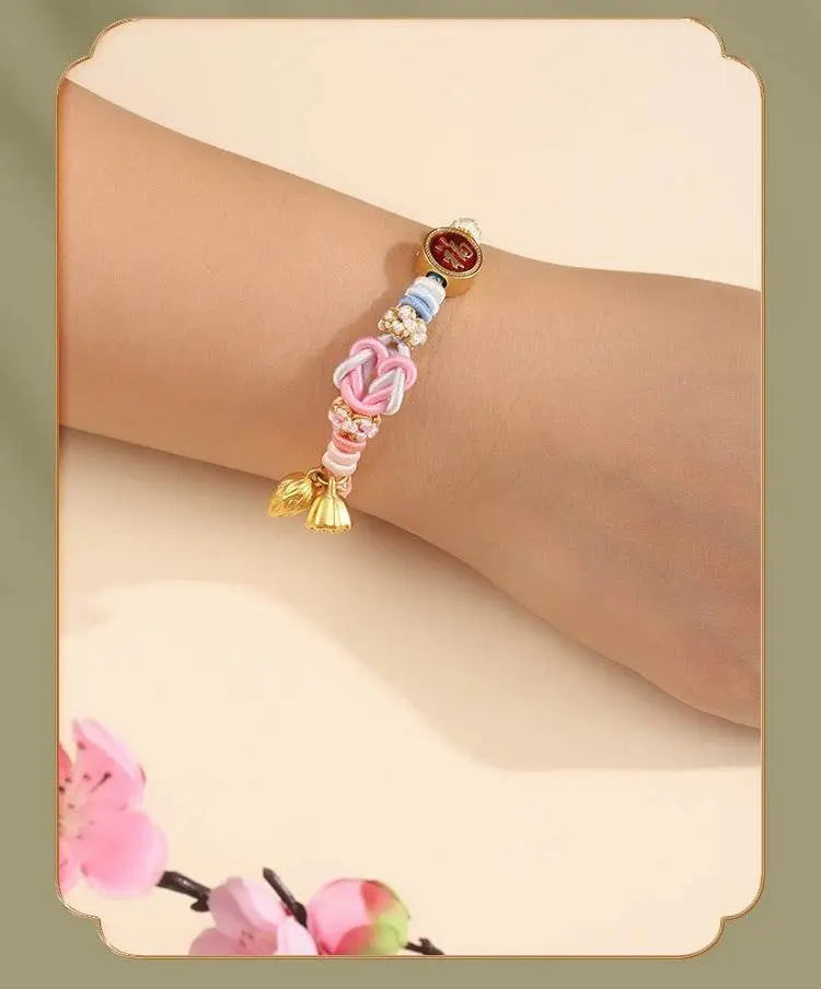 sky - blue taoyao love - knot hand rope, hand - woven diy couple jewelry - star8s