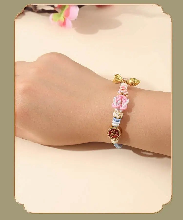 Sky - blue Taoyao Love - knot Hand Rope, Hand - Woven DIY Couple Jewelry - STAR8S