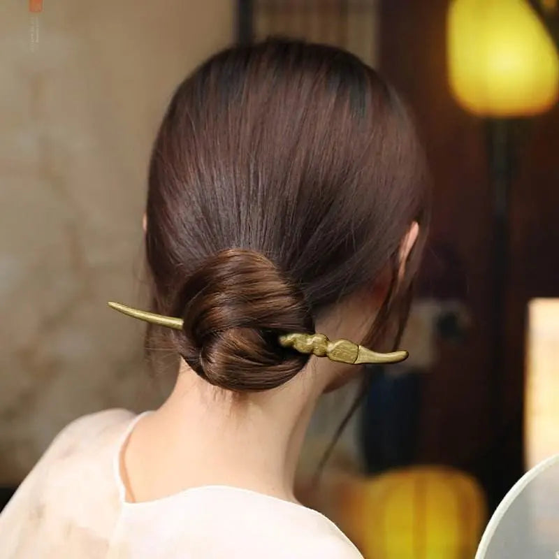 handmade wood - carved hairpin, stylish for hanfu & custom gifting - star8s