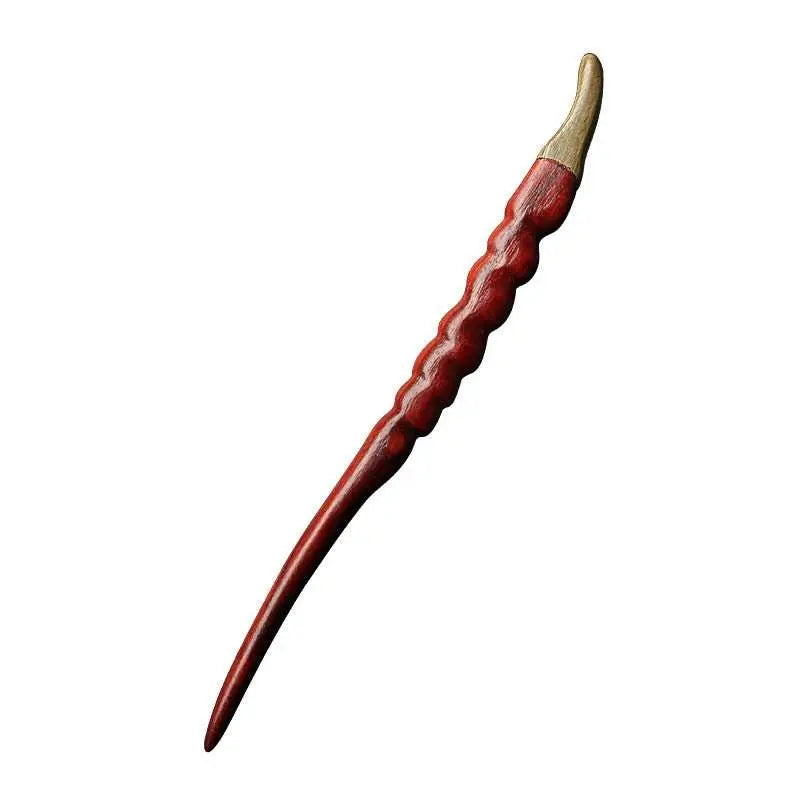 handmade wood - carved hairpin, stylish for hanfu & custom gifting - star8s