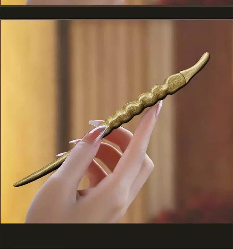 handmade wood - carved hairpin, stylish for hanfu & custom gifting - star8s