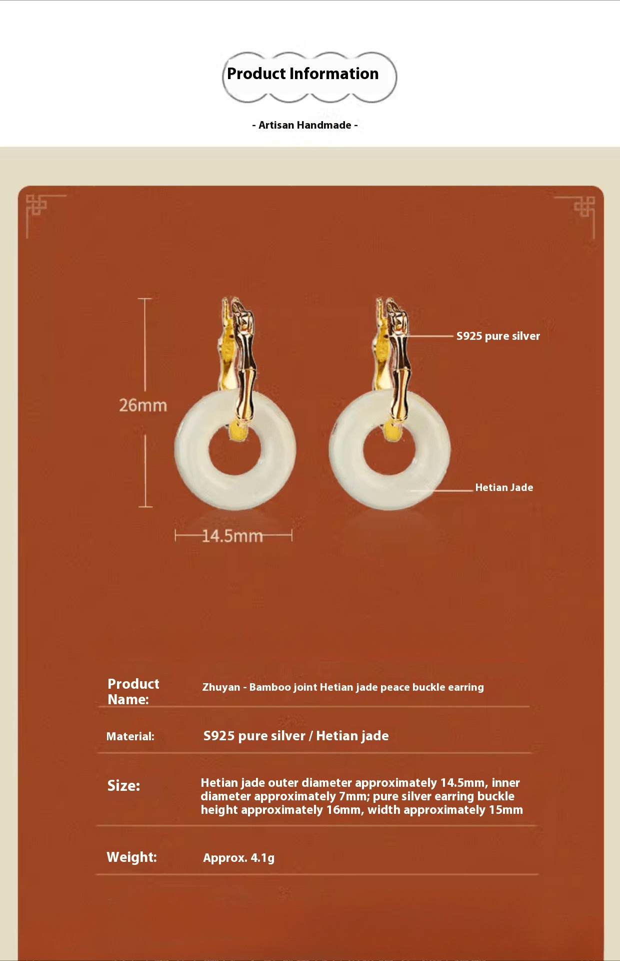 Hetian Safeness Hoop Earrings - Bamboo Inspired Gold Plated Jade | STAR8S - STAR8S