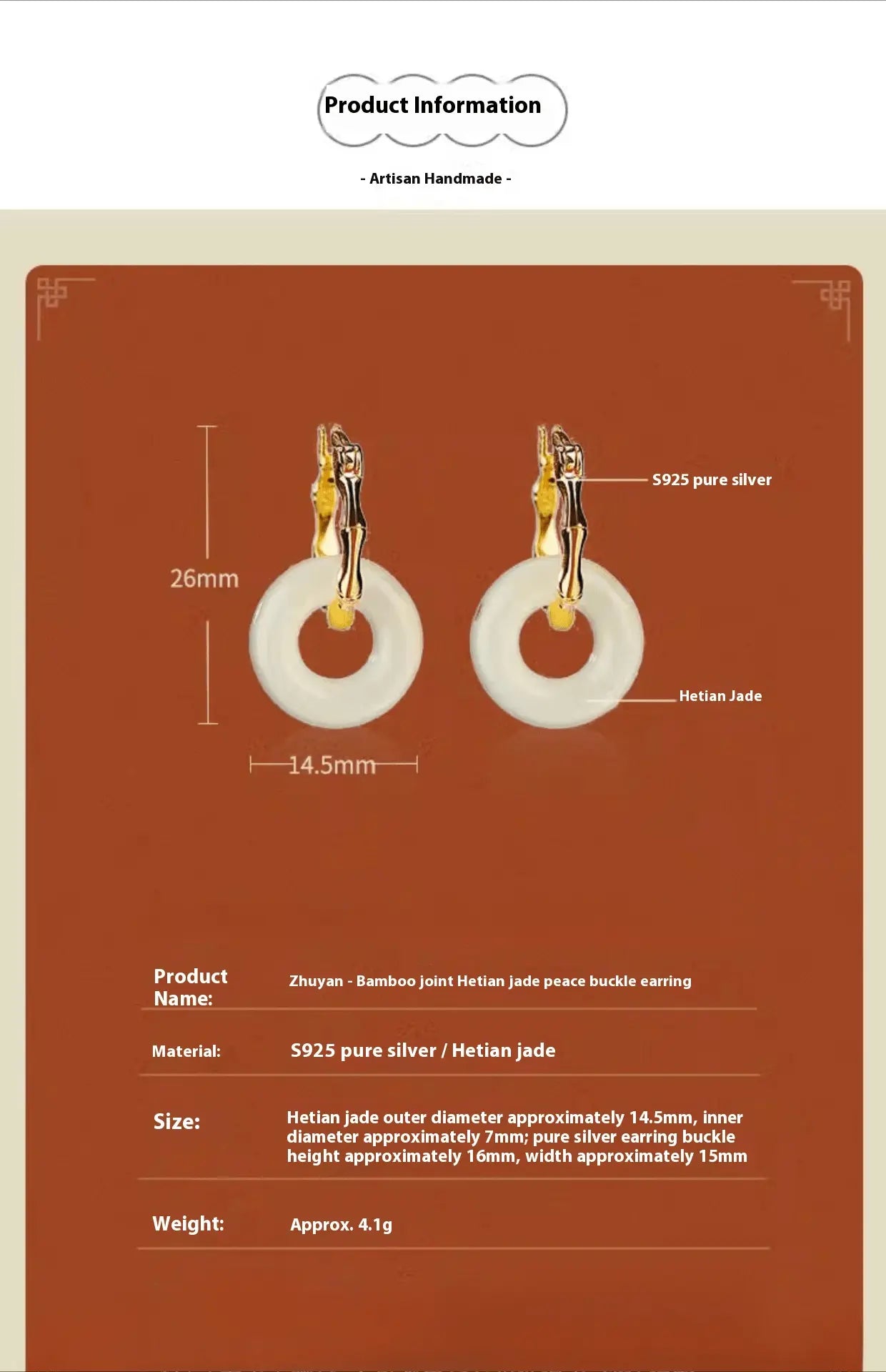 Hetian Safeness Hoop Earrings - Bamboo Inspired Gold Plated Jade | STAR8S - STAR8S