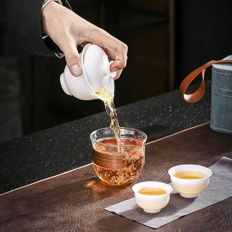 ice jade kuaike cup portable gongfu tea set for outdoor gift - star8s