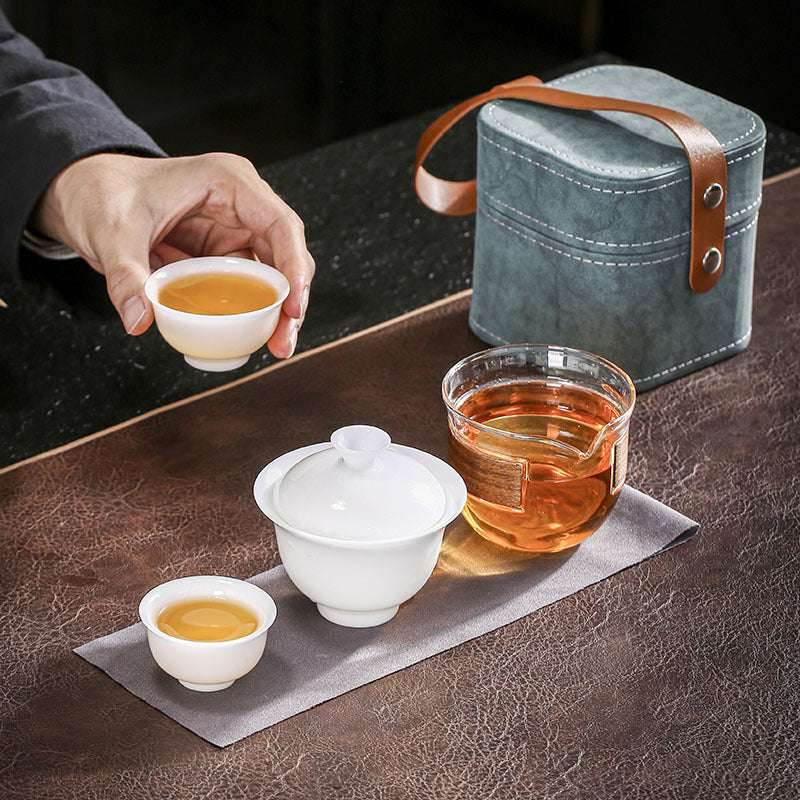 Ice Jade Kuaike Cup Portable Gongfu Tea Set for Outdoor Gift - STAR8S