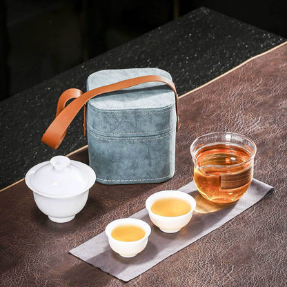 Ice Jade Kuaike Cup Portable Gongfu Tea Set for Outdoor Gift - STAR8S