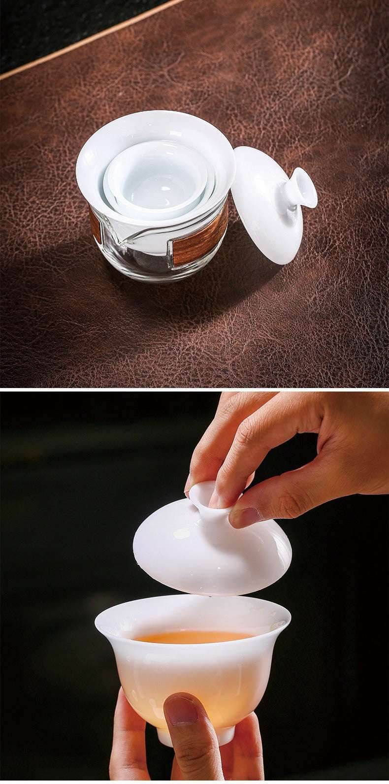 ice jade kuaike cup portable gongfu tea set for outdoor gift - star8s