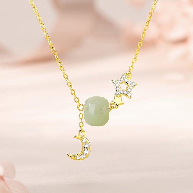 jade bracelets - hetian jade, 925 silver, moon, star, ball design | star8s