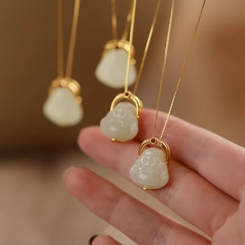 jade buddha necklace - sustainable heitian jade buddhist jewelry gift‌ | star8s
