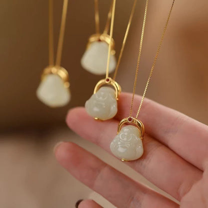 Jade Buddha Necklace - Sustainable Heitian Jade Buddhist Jewelry Gift‌ | STAR8S