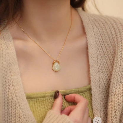 Jade Buddha Necklace - Sustainable Heitian Jade Buddhist Jewelry Gift‌ | STAR8S