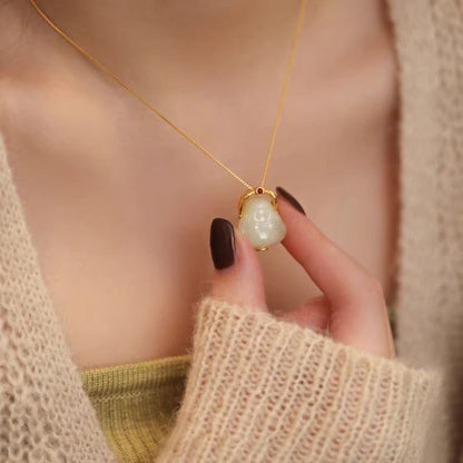 Jade Buddha Necklace - Sustainable Heitian Jade Buddhist Jewelry Gift‌ | STAR8S