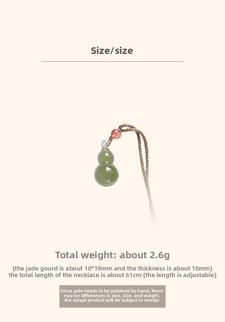 Jade Charm Necklace - Vintage Heitian Gourd Pendant | STAR8S