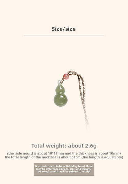 Jade Charm Necklace - Vintage Heitian Gourd Pendant | STAR8S