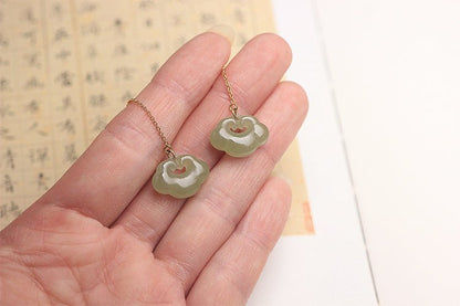 Jade Dangle Earrings: Hetian Ruyi Gift for Her | STAR8S
