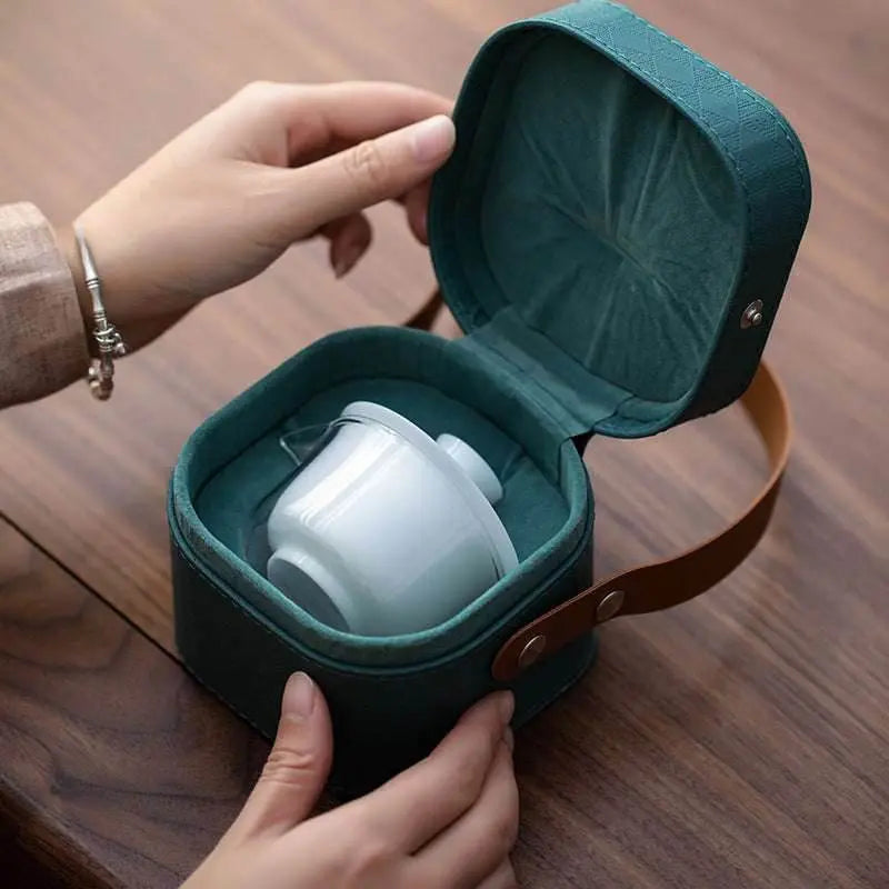 jade like ice travel tea set high end business portable gift kit - star8s
