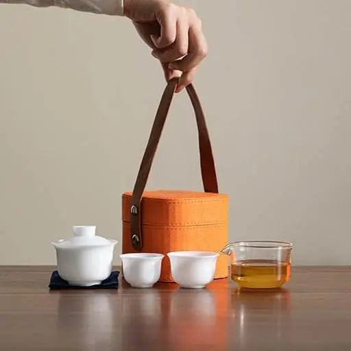 jade like ice travel tea set high end business portable gift kit - star8s