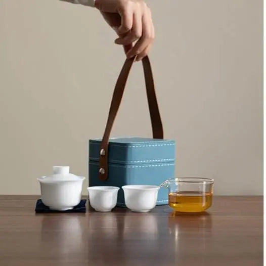 jade like ice travel tea set high end business portable gift kit - star8s