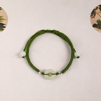 Jade Safety Knot Bracelet‌ - 925 Silver & Hetian Jade Protection Charm | STAR8S