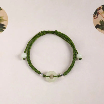 Jade Safety Knot Bracelet‌ - 925 Silver & Hetian Jade Protection Charm | STAR8S - STAR8S