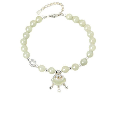 Jade Stone Bracelet - Hetian Jade, 925 Silver, Longevity Lock, Ruyi, Coin | STAR8S