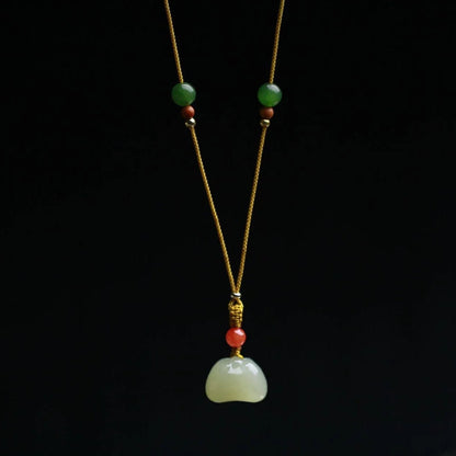 Jade Stone Necklace - Heitian Hanging Lock Pendant for Men & Women‌ | STAR8S - STAR8S