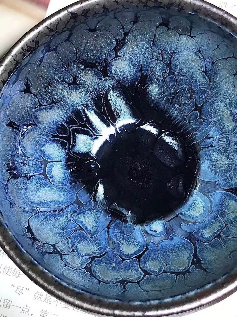 jianzhan tea cup – blue lotus handmade, elegant & exquisite for kung fu tea - star8s