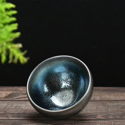 Jianzhan Tea Cup – Handmade Blue Kylin, Unique & Exquisite Kiln - Changed Glaze Oil Drop - STAR8S