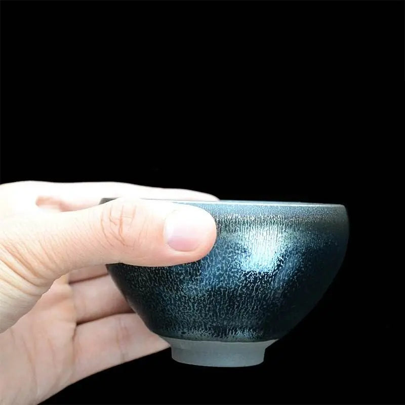 Jianzhan Tea Cup – Handmade Blue Kylin, Unique & Exquisite Kiln - Changed Glaze Oil Drop - STAR8S