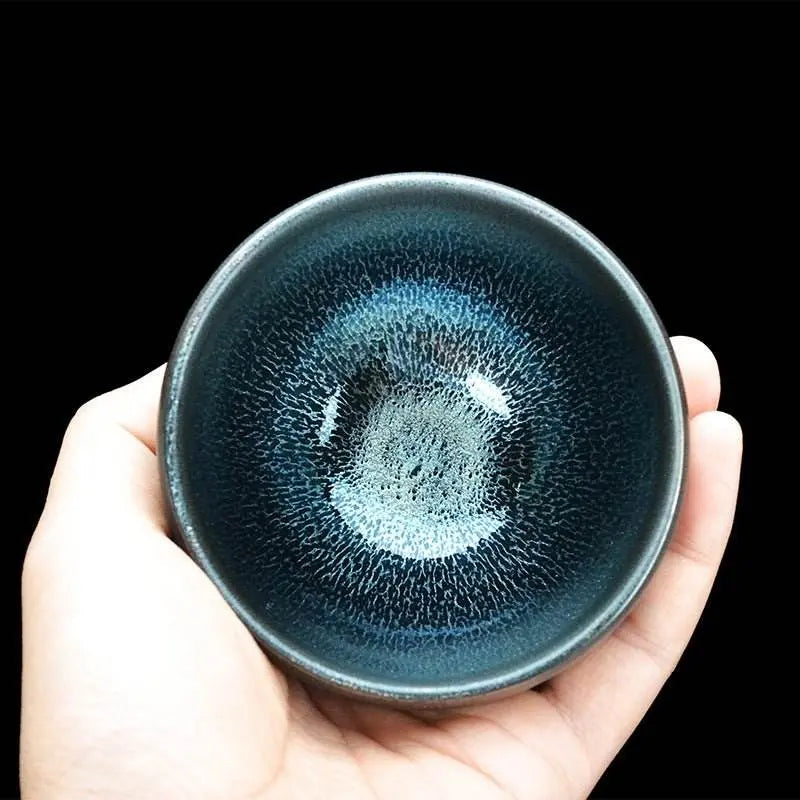 Jianzhan Tea Cup – Handmade Blue Kylin, Unique & Exquisite Kiln - Changed Glaze Oil Drop - STAR8S