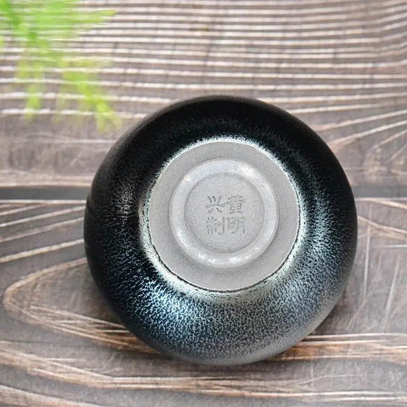 jianzhan tea cup – handmade blue kylin, unique & exquisite kiln - changed glaze oil drop - star8s