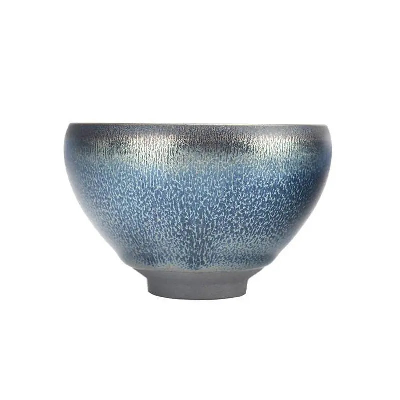 jianzhan tea cup – handmade blue kylin, unique & exquisite kiln - changed glaze oil drop - star8s
