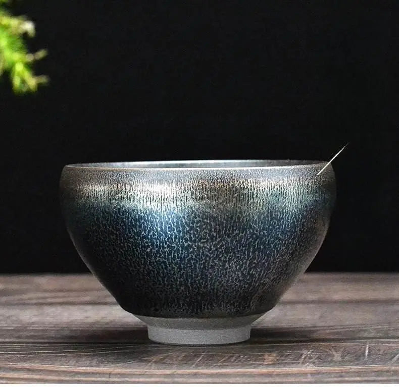 Jianzhan Tea Cup – Handmade Blue Kylin, Unique & Exquisite Kiln - Changed Glaze Oil Drop - STAR8S