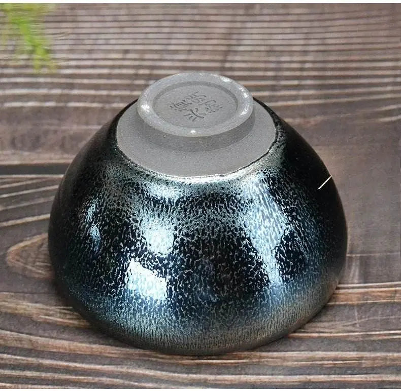 jianzhan tea cup – handmade blue kylin, unique & exquisite kiln - changed glaze oil drop - star8s