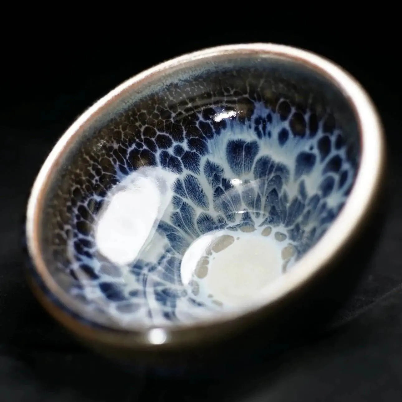 jianzhan tea cup – handmade chai - fired moyu queyu, exquisite & unique masterpiece - star8s