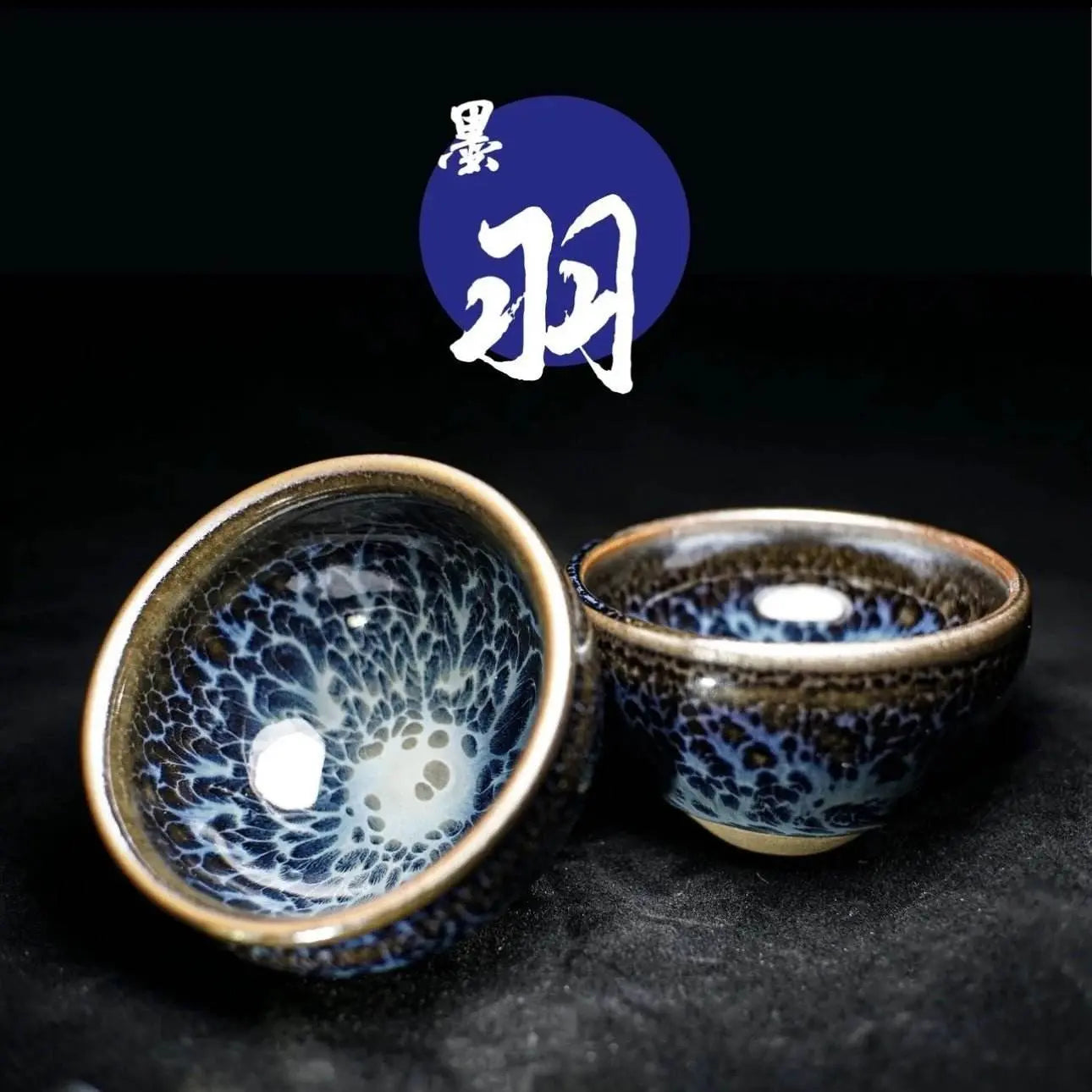 jianzhan tea cup – handmade chai - fired moyu queyu, exquisite & unique masterpiece - star8s