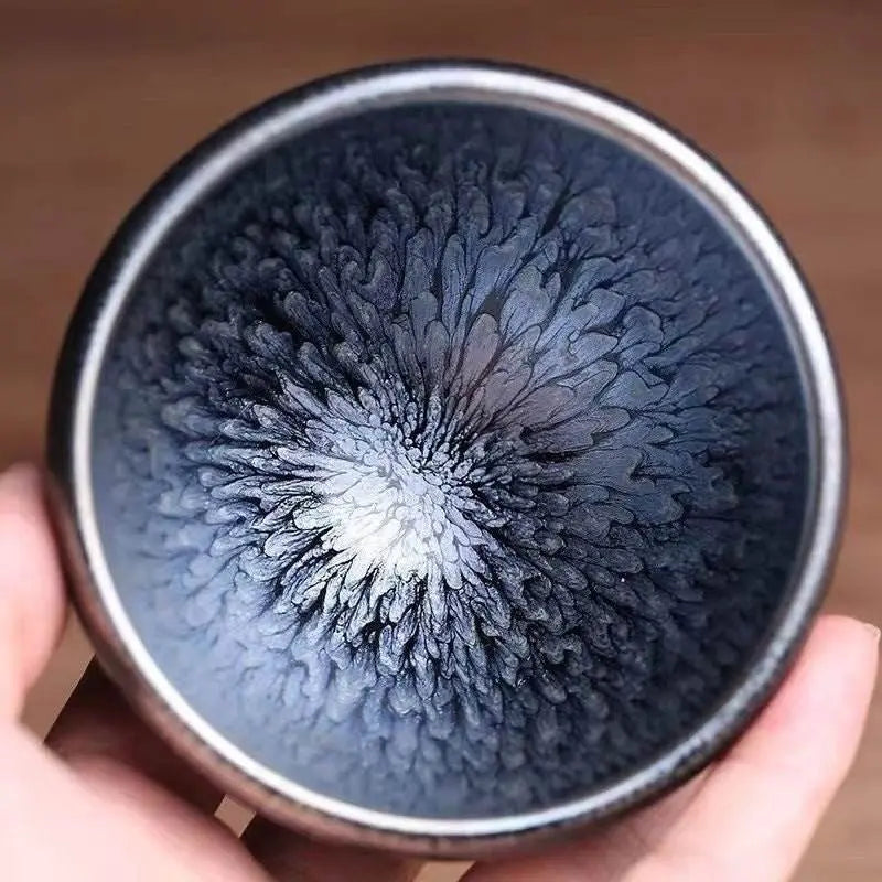 Jianzhan Tea Cup – Handmade Hundred - Flowers Bowl, Exquisite & Unique Masterpiece - STAR8S