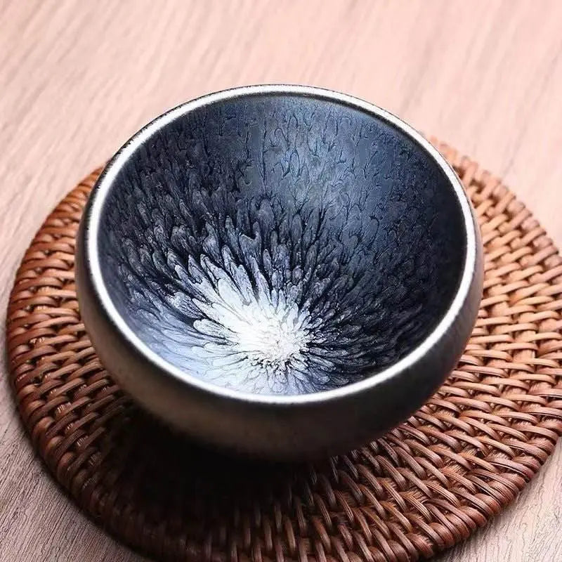 Jianzhan Tea Cup – Handmade Hundred - Flowers Bowl, Exquisite & Unique Masterpiece - STAR8S