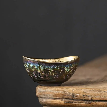 Jianzhan Tea Cups Ingot Handcrafted Ceramics, Tea Ceremony Stress Relief Collector's Artistic Legacy - STAR8S