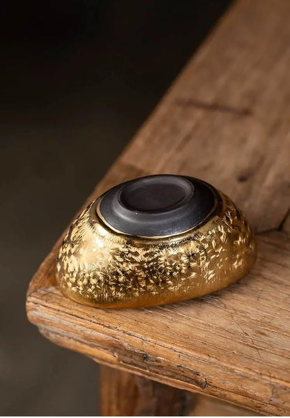 Jianzhan Tea Cups Ingot Handcrafted Ceramics, Tea Ceremony Stress Relief Collector's Artistic Legacy - STAR8S