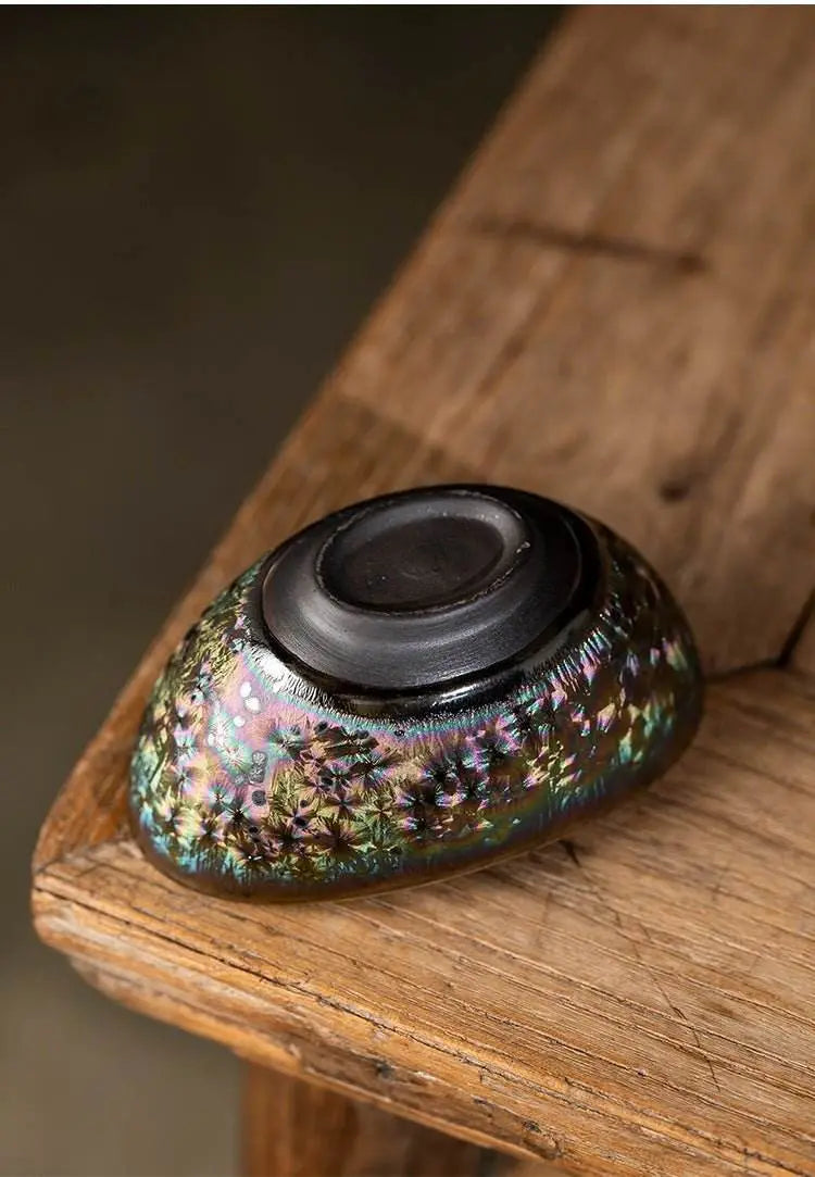 Jianzhan Tea Cups Ingot Handcrafted Ceramics, Tea Ceremony Stress Relief Collector's Artistic Legacy - STAR8S