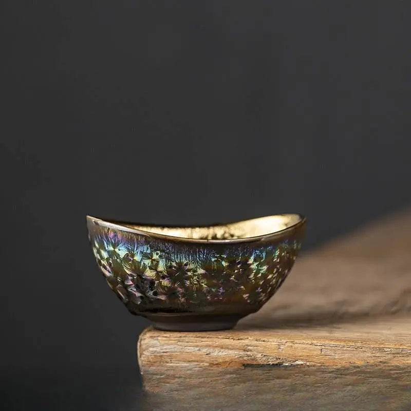 jianzhan tea cups ingot handcrafted ceramics, tea ceremony stress relief collector's artistic legacy - star8s