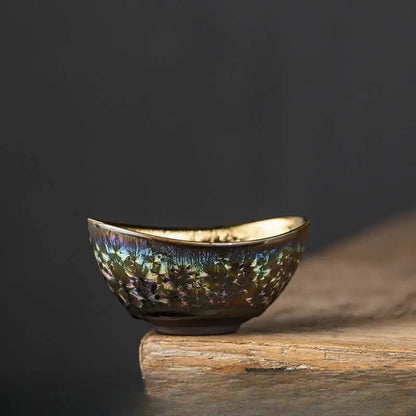 Jianzhan Tea Cups Ingot Handcrafted Ceramics, Tea Ceremony Stress Relief Collector's Artistic Legacy - STAR8S