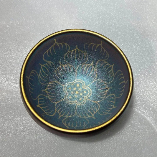 Jianzhan Tea Cups – Gold-Hare’s Fur Glaze & Zodiac Silver Inlay, Tea Ceremony Stress Relief & Connoisseur Prestige - STAR8S