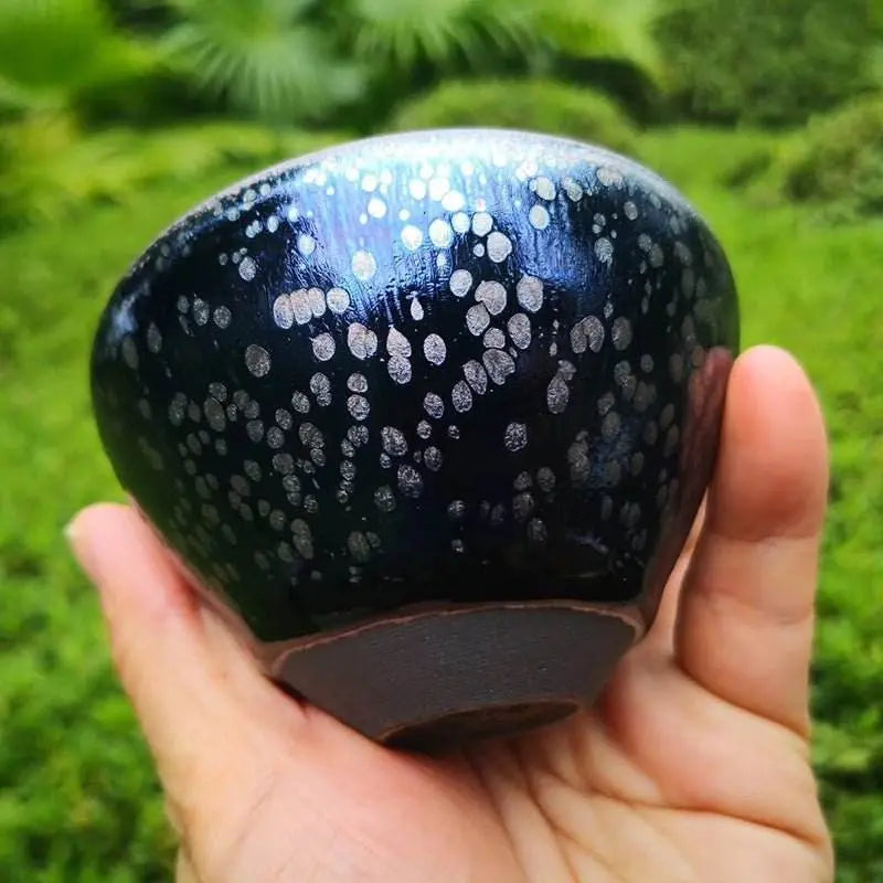 jianzhan tea cups – handmade blue oil-drop design, tea ceremony stress relief & connoisseur prestige - star8s
