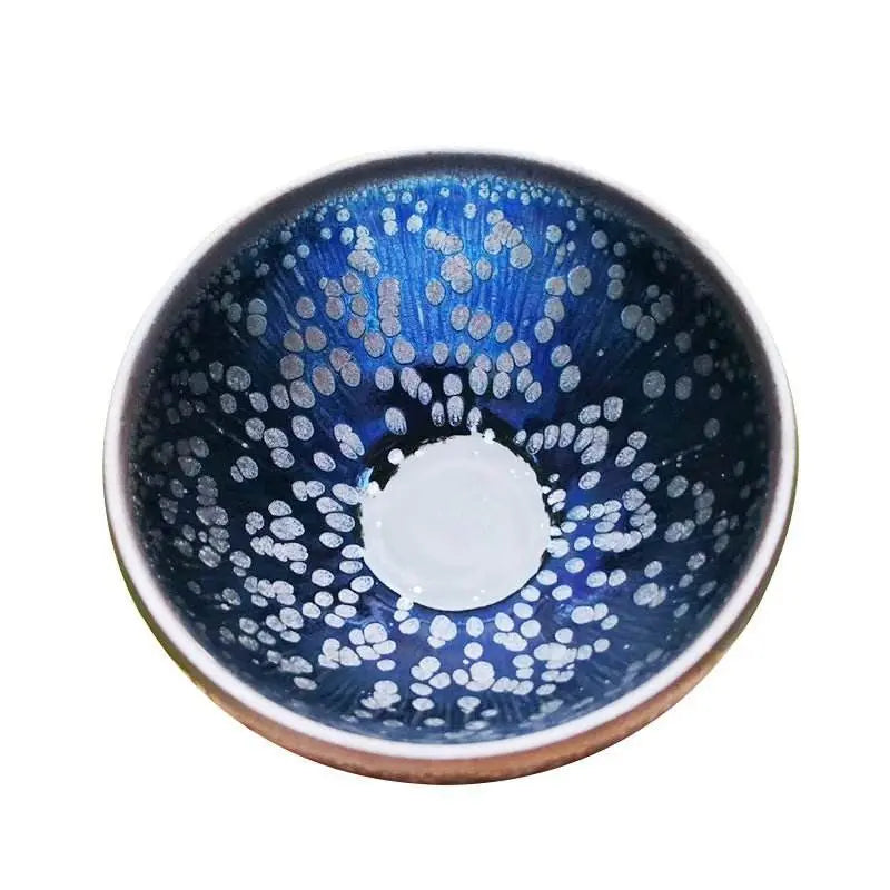 jianzhan tea cups – handmade blue oil-drop design, tea ceremony stress relief & connoisseur prestige - star8s