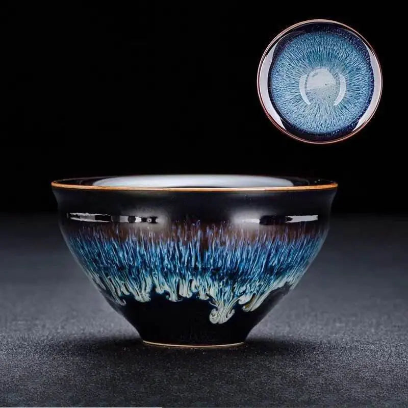 Jianzhan Tea Cups – Kiln-Transformed Bundle Mouth Design, Tea Ceremony Stress Relief & Connoisseur Prestige - STAR8S