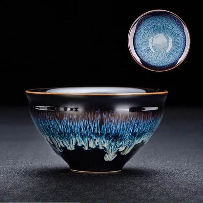 Jianzhan Tea Cups – Kiln-Transformed Bundle Mouth Design, Tea Ceremony Stress Relief & Connoisseur Prestige - STAR8S