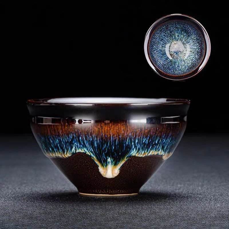 Jianzhan Tea Cups – Kiln-Transformed Bundle Mouth Design, Tea Ceremony Stress Relief & Connoisseur Prestige - STAR8S